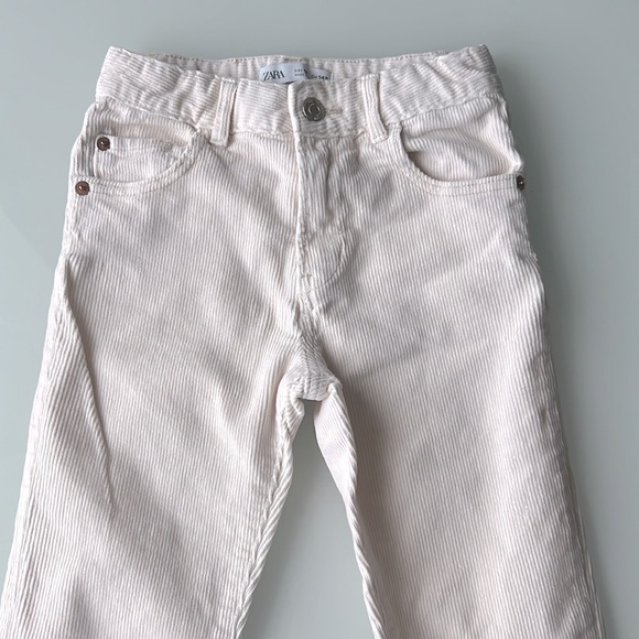 Zara Kids Girl's Corduroy Pants Cream Size 10 - Picture 3 of 8